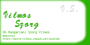 vilmos szorg business card